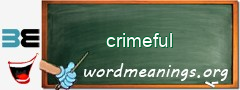 WordMeaning blackboard for crimeful